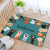 Cat Paws Welcome Indoor Door Mat,Resist Dirt Absorbent Entrance Mat,Anti-Slip,Rug for Entryway 17"x29.5 view 1