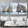 3Pcs Faraglioni Picture Wall Art Italy Island Canvas Painting Prints For Home Dining Room Living Room Wall Decor Poster Artwork(20" x 30" x 3 Panels Framed) view 2