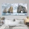 3Pcs Faraglioni Picture Wall Art Italy Island Canvas Painting Prints For Home Dining Room Living Room Wall Decor Poster Artwork(20" x 30" x 3 Panels Framed) view 4