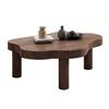 Cloud Shaped Coffee Table, Cute Irregular Coffee Table, Cloud Shape Center Table with Thicken Round Edge, Modern Low End Table with 3 Legs, Tea Table Unique Cloud Coffee Table,Walnut-80x55x40cm view 1