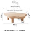 Cloud Shaped Coffee Table, Cute Irregular Coffee Table, Cloud Shape Center Table with Thicken Round Edge, Modern Low End Table with 3 Legs, Tea Table Unique Cloud Coffee Table,Walnut-80x55x40cm view 2