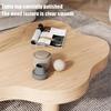 Cloud Shaped Coffee Table, Cute Irregular Coffee Table, Cloud Shape Center Table with Thicken Round Edge, Modern Low End Table with 3 Legs, Tea Table Unique Cloud Coffee Table,Walnut-80x55x40cm view 4