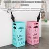 Umbrella Rack for Entryway Nordic Style Letter Hollow Umbrella Holder, Florist Large Capacity Iron Art Umbrella Bucket with Hook, Daily Storage(Sky Blue) view 2
