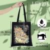 LEVLO Fun State Map Of Georgia Tote Bag Georgia Travel Souvenir Gift 1940s Georgia Cartoon Illustration Shoulder Bag (GEORGIA Black Tote) view 3
