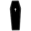 SWEETBIUTI Goth Rug Horror Coffin Bath Mat Soft Halloween Bath Mat Water-Absorbent Non Slip Halloween Rug for Bedroom Kitchen Room Gifts, 51x20 Inch Black. view 1