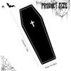 SWEETBIUTI Goth Rug Horror Coffin Bath Mat Soft Halloween Bath Mat Water-Absorbent Non Slip Halloween Rug for Bedroom Kitchen Room Gifts, 51x20 Inch Black. view 3