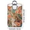 Skonsati Tiger Print Laundry Hamper Collapsible Laundry Baskets Laundry Hamper Bag with Foam Protected Aluminum Handles for College Dorm, Family view 2