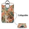 Skonsati Tiger Print Laundry Hamper Collapsible Laundry Baskets Laundry Hamper Bag with Foam Protected Aluminum Handles for College Dorm, Family view 4