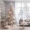 Christmas Tree Skirts 36inch White Faux Fur Xmas Tree Skirt for Christmas Decoration New Year Party Holiday Decorations view 2