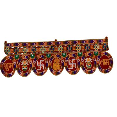 Traditional Kuchhi Work Toran Bandarwal | Vibrant Wall Hanging for Entrance Door (38.5 x 20 Inches) - Elevate Your Home Decor (1)