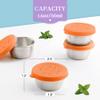 6x1.6 Oz Salad Dressing Containers With Lids, Small Leakproof Reusable Stainless Steel Salad Dressing Container To Go For Lunch Boxes,Sauce containers, Picnics,Travel Meal Prep And Kitchen Storage. view 2