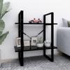 ANYCHOLE 2-Tier Book Cabinet Black 23.6"x11.8"x27.6" Engineered Wood, view 1