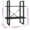 ANYCHOLE 2-Tier Book Cabinet Black 23.6"x11.8"x27.6" Engineered Wood, view 2