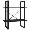 ANYCHOLE 2-Tier Book Cabinet Black 23.6"x11.8"x27.6" Engineered Wood, view 3