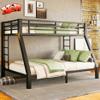 TIHWOALL Latest Upgrade & Stronger Steel Metal Bunk Bed Twin XL Over Queen Size Bunkbed, Thickened More Stable Heavy Duty More Rust-Proof Bunk Queen Bed Frame (Easier Assembly) (Twin XL Over Queen) view 1
