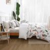 Botanical Duvet Cover -Lightweight Soft 100% Microfiber Plant Print Comforter Cover Set-Stylish Bedding Essential for Cozy Home Decor Premium Quality Durable Machine Washable (Floral-White, King ) view 4