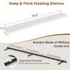 Fun Memories 72 Inch Long Floating Shelves for Wall, 72x9.3 Large Floating Shelf for Bedroom, Kitchen, Bathroom, Wall Mounted Rustic Wood Shelves with Invisible Bracket for Books, Decor, Brich view 3