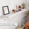 Fun Memories 72 Inch Long Floating Shelves for Wall, 72x9.3 Large Floating Shelf for Bedroom, Kitchen, Bathroom, Wall Mounted Rustic Wood Shelves with Invisible Bracket for Books, Decor, Brich view 4