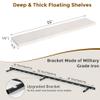 Fun Memories 55 Inch Long Floating Shelves for Wall, 55x9.3 Large Floating Shelf for Bedroom, Kitchen, Bathroom, Wall Mounted Rustic Wood Shelves with Invisible Bracket for Books, Decor, Brich view 3