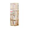 Rotating Bookcase/Bookshelves - 360 Spinning Wood Storage Display Rack, Multifunctional Floor Storage Rack, 3/4/5Tier Acrylic Standing Bookshelf, Small Space Home Rotating Storage Rack(A,4 Tier) view 1