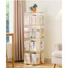 Rotating Bookcase/Bookshelves - 360 Spinning Wood Storage Display Rack, Multifunctional Floor Storage Rack, 3/4/5Tier Acrylic Standing Bookshelf, Small Space Home Rotating Storage Rack(A,4 Tier) view 2