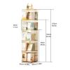 Rotating Bookcase/Bookshelves - 360 Spinning Wood Storage Display Rack, Multifunctional Floor Storage Rack, 3/4/5Tier Acrylic Standing Bookshelf, Small Space Home Rotating Storage Rack(A,4 Tier) view 3