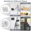 HAUKINIX Shower Timer Waterproof Bathroom Toilet Timer Digital Kitchen for Wall Mount, Study w/Foldable Stand, Countdown Stopwatch w/Suction Cup for Swim, Rechargeable, White view 2