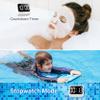 HAUKINIX Shower Timer Waterproof Bathroom Toilet Timer Digital Kitchen for Wall Mount, Study w/Foldable Stand, Countdown Stopwatch w/Suction Cup for Swim, Rechargeable, White view 3