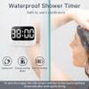 HAUKINIX Shower Timer Waterproof Bathroom Toilet Timer Digital Kitchen for Wall Mount, Study w/Foldable Stand, Countdown Stopwatch w/Suction Cup for Swim, Rechargeable, White view 4