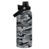 Camo Water Bottle - Camouflage Bottles 32oz Stainless Steel Insulated Sports Tumbler with Lid, Gifts for Men Veteran Hunting Lover Sport Outdoor Workout view 1