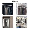 Home Closet Rods for Hanging Clothes Non-Slip Closet Poles for Hanging Clothes Heavy Duty, Oval Quiet Wardrobe Rails and Fittings, Space Saving Wardrobe Rods for Closet Clothes Rail(Silver,Length 50cm view 2