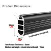 Home Closet Rods for Hanging Clothes Non-Slip Closet Poles for Hanging Clothes Heavy Duty, Oval Quiet Wardrobe Rails and Fittings, Space Saving Wardrobe Rods for Closet Clothes Rail(Silver,Length 50cm view 3