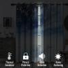 Renaiss Winter Snow Scenery Blackout Curtains for Bedroom Christmas Snowflakes Window Curtain Falling Snowfield Landscape Window Drapes for Living Room Decor Curtains 2 Panels Set, 53x96 Inch view 2