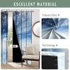 Renaiss Winter Snow Scenery Blackout Curtains for Bedroom Christmas Snowflakes Window Curtain Falling Snowfield Landscape Window Drapes for Living Room Decor Curtains 2 Panels Set, 53x96 Inch view 4
