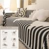 DiiuuAII Couch Covers with Tassel, Washable Chenille Anti-Scratch Couch Protectors for Sectional Sofa, Pet & Cat Friendly view 3