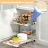 ROOMTEC 2 Tier Individual Pull Out Cabinet Organizer 10"W x 21"D, Slide Out Wood Shelves Organizers, Pull Out Drawers Organization and Storage for Kitchen Cabinet view 2