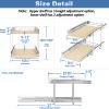 ROOMTEC 2 Tier Individual Pull Out Cabinet Organizer 10"W x 21"D, Slide Out Wood Shelves Organizers, Pull Out Drawers Organization and Storage for Kitchen Cabinet view 3
