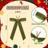 Riceshoot 30 Pcs Velvet Christmas Bow Decoration, 11 x 6.3 Inch Large Bows for Christmas Tree Gift, Xmas Ribbon Garland Ornaments for Wreath Garland Gift Wrapping Crafts Wedding Party(Green) view 3