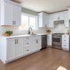 RTA Solid Wood Frame Full Height Door Base Cabinet - 2 Doors and 1 Shelf,Kitchen Storage Cabinet, Entryway Cabinet, Suitable Kitchen, Living Room, Entryway, and Office(White 24W24D34.5H) view 2