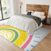 4x6 Kids Boho Abstract Rainbow Rug - Rainbows Weather Print Area Rug, Anti-Slip Low Pile Foldable Washable Soft Mat for Living Room Entryway Hallway Classroom Playroom Bath Room Apartment view 3