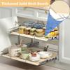 ROOMTEC 2 Tier Individual Pull Out Cabinet Organizer 25"W x 21"D, Slide Out Wood Shelves Organizers, Pull Out Drawers Organization and Storage for Kitchen Cabinet view 2
