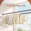 Liligic Shower Curtain Rod 28-192 inch Adjustable Tension Curtain Rod No Drilling Telescoping Rod, Diameter 1inch, for Bathroom Windows Closet Rods, No Rust(Cream,240-310cm(95-122in)) view 2