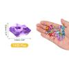 uxcell 1000pcs Fake Ice Rocks, Dazzling Clear Resin Crushed Ice Sparkling Fake Diamonds Gem Stones for Vases Fillers Table Scatter, Theme Party Favors, Purple view 2