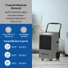 Traver Force Commercial Dehumidifier, 170 Pint Large Dehumidifier with Pump Drain Hose, Up to 7,500 sq. ft, for Crawl Space, Basement, Warehouse, Water Damage Restoration, Job Sites view 3