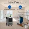 Traver Force Commercial Dehumidifier, 170 Pint Large Dehumidifier with Pump Drain Hose, Up to 7,500 sq. ft, for Crawl Space, Basement, Warehouse, Water Damage Restoration, Job Sites view 4