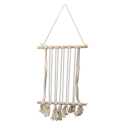 Estink Hanging Photo Display Macrame, Boho Wall Hanging Photos Organizer Cotton Pictures Display Holder for Home Bedroom Dormitory Living Room Craft Room Office Decoration