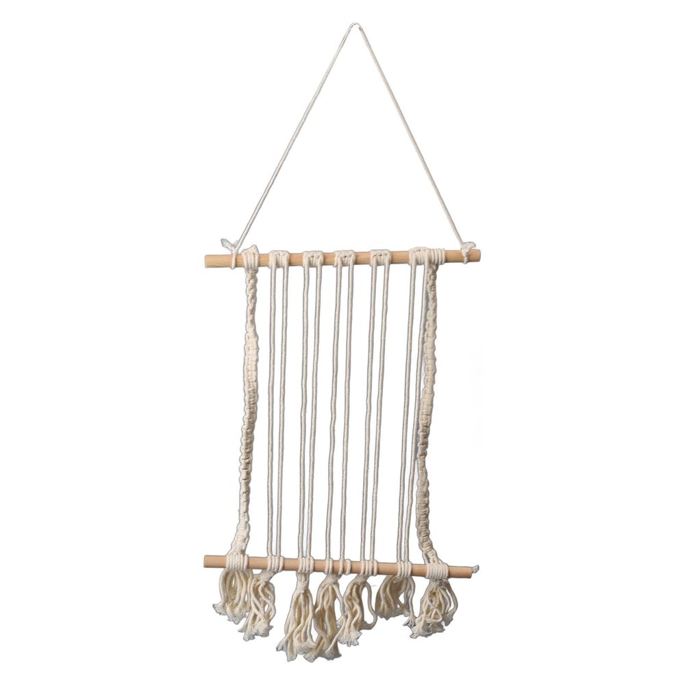 Estink Hanging Photo Display Macrame, Boho Wall Hanging Photos Organizer Cotton Pictures Display Holder for Home Bedroom Dormitory Living Room Craft Room Office Decoration