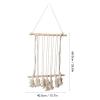 Estink Hanging Photo Display Macrame, Boho Wall Hanging Photos Organizer Cotton Pictures Display Holder for Home Bedroom Dormitory Living Room Craft Room Office Decoration view 3