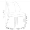 HAOKAZLBR Modern Dining Room Chairs Upholstered Dinner Chair Dining Chairs Set of 4 West Leather Upholstered Accent Chairs Carbon Steel Metal Chairs Kitchen Living Room Side Chairs(Blue) view 3