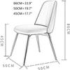 HAOKAZLBR Modern Dining Room Chairs Upholstered Dinner Chair Dining Chairs Set of 2 Leisure Modern Living Dining Room Accent Chairs Velvet Upholstered Seat and Backrest with Gold Metal Legs(Grey) view 2